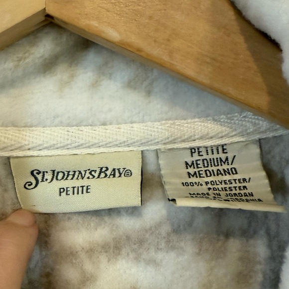 St. John’s Bay Cream Forest Zip Jacket Sz Petite‎ Medium - Picture 3 of 3